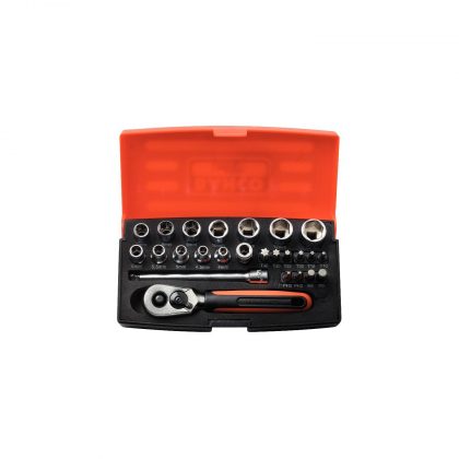 SOCKET SET DYNAMIC  BAHCO 1/4DR 25PCE