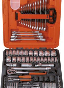 SOCKET SET 1/4+1/2IN 106PC BAHCO
