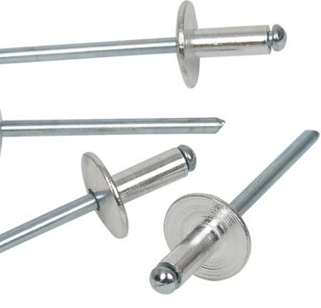 RIVET LARGE FLANGE 4.0X6.4MM ALUM 25PK