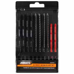 JIGSAW BLADE SET    T-SHANK 10PC JOBMATE