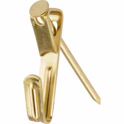 PICTURE HANGER STANDARD 23KG BRASS 3PK