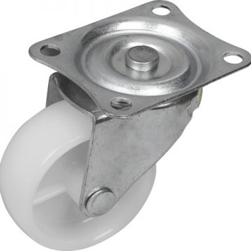 CASTOR SWIVEL NYLON WHITE 50MM