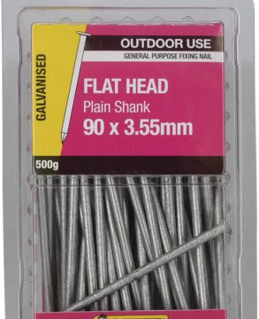NAIL FLAT PLAIN GALV 90X3.55MM 500G
