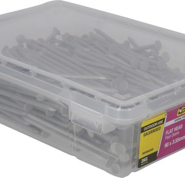 NAIL FLAT PLAIN GALV 90X3.55MM 2KG