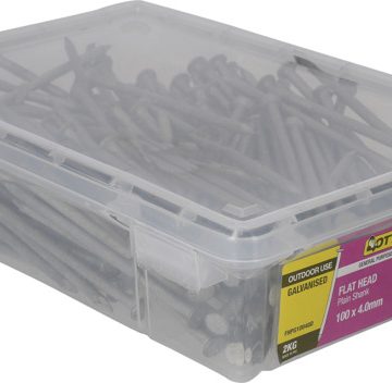 NAIL FLAT PLAIN GALV 100X4.0MM 2KG