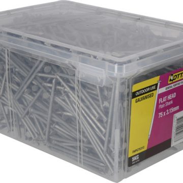 NAIL FLAT PLAIN GALV 75X3.15MM 5KG