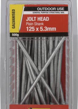 NAIL JOLT PLAIN GALV 125X5.3MM 500G
