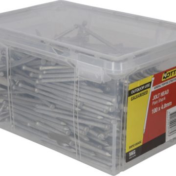NAIL JOLT PLAIN GALV 100X4.0MM 5KG