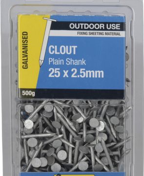 NAIL CLOUT GALV 25X2.5MM 500G