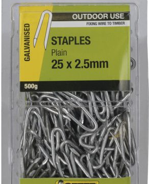 STAPLE PLAIN GALV 25X2.5MM 500G
