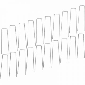 GROUND STAPLES 13CM GALVANISED 20PK NO 8