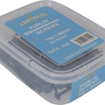 SCREW PURLIN BLUE CSK SQ 10G X 80 100PK