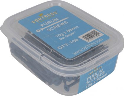 SCREW PURLIN BLUE CSK SQ 10G X 80 100PK