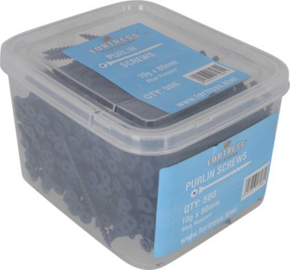 SCREW PURLIN BLUE   CSK SQ 10GX80 500PK
