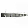HAT & COAT 6 HOOK   BLACK/CHROME