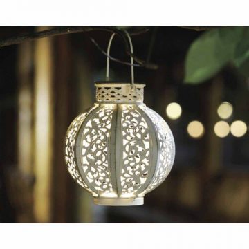 SOLAR LANTERN        MOROCCAN WHITE