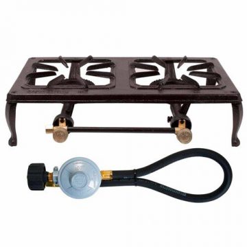 GAS COOKER COUNTRY  W/ HOSE & REG DOUBLE