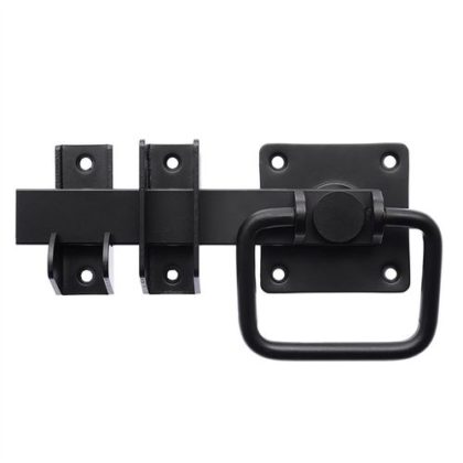 Zenith Matte Black Ring Pull Gate Latch - Image 2