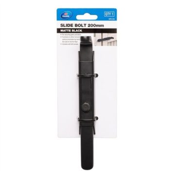 Zenith 200mm Matte Black Slide Bolt